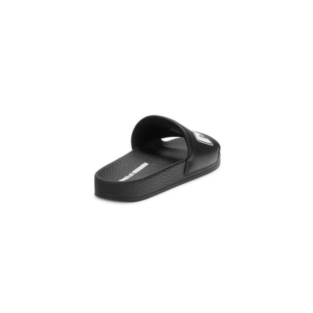 MCQ Mens Black Logo Alexander Mcqueen Round Toe Slip On Slide Sandals Shoes 43 - Picture 2 of 3